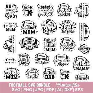 American football svg bundle, Football mom svg, Football season svg, Football player svg, Football quotes svg, Football shirt svg