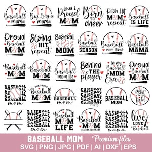 31 Baseball mom svg bundle, Proud Baseball mom, Baseball mama svg, Baseball season svg, Baseball shirt svg, Baseball mom life png