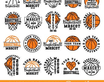 Custom basketball team name svg png, Basketball shirt svg, Custom basketball designs, Basketball split monogram school team svg