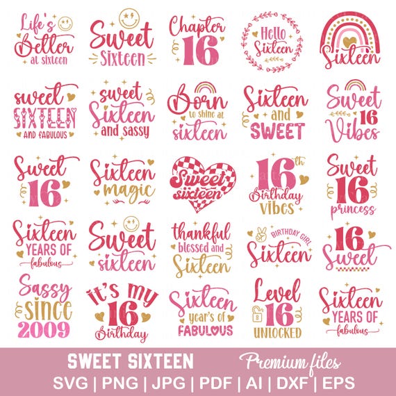 Sweet 16 birthday girl svg, Sweet sixteen birthday shirt svg, Sweet sixteen png, 16th birthday svg, Sweet 16 shirts, Birthday queen svg
