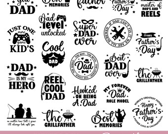 Father's day svg bundle, Dad svg bundle, Best dad ever svg, The man the myth svg, Funny dad svg, Cool dad svg, Dad shirt svg