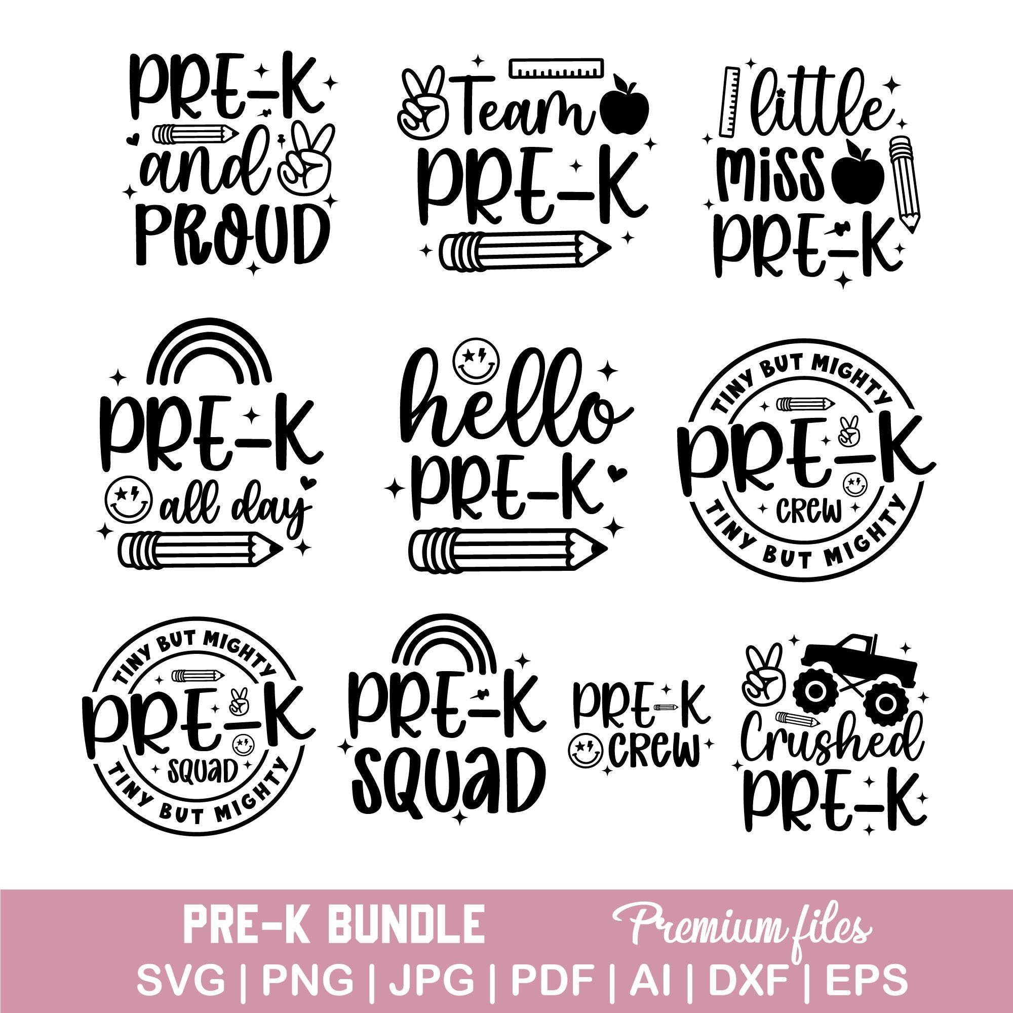 Hello pre k svg, First day of school svg, Back to school svg, Pre k squad svg, Pre k crew svg, Pre k t-shirt, Little miss pre k
