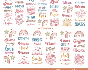Blumen Lesezeichen svg bündel, Lesezeichen Liebhaber Vorlage, Retro Lesezeichen svg, Cricut Lesezeichen