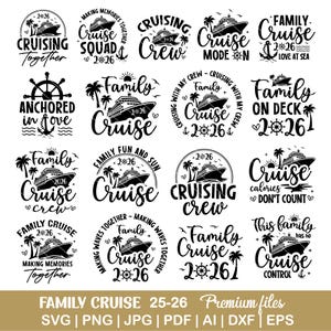 Familienkreuzfahrt 2026 svg png bündel, Familienurlaub 2026 svg, Familienreise 2026 svg, Cruise Squad 2026 svg png, Familienkreuzfahrt 2026 svg png, Familienkreuzfahrt 2026 svg png