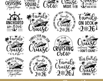 Family cruise 2026 svg png bundle, Family vacation 2026 svg, Family trip 2026 svg, Cruise squad 2026 svg png, Family cruise t shirt svg
