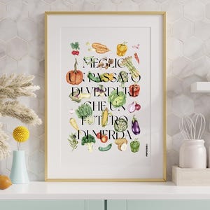 Meglio un passato di verdure... #poster #decorazione #stampa #homedecor