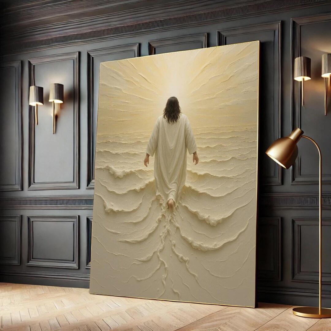 Jesus Walking on Water Canvas Print – Religious Christian Wall Art ...