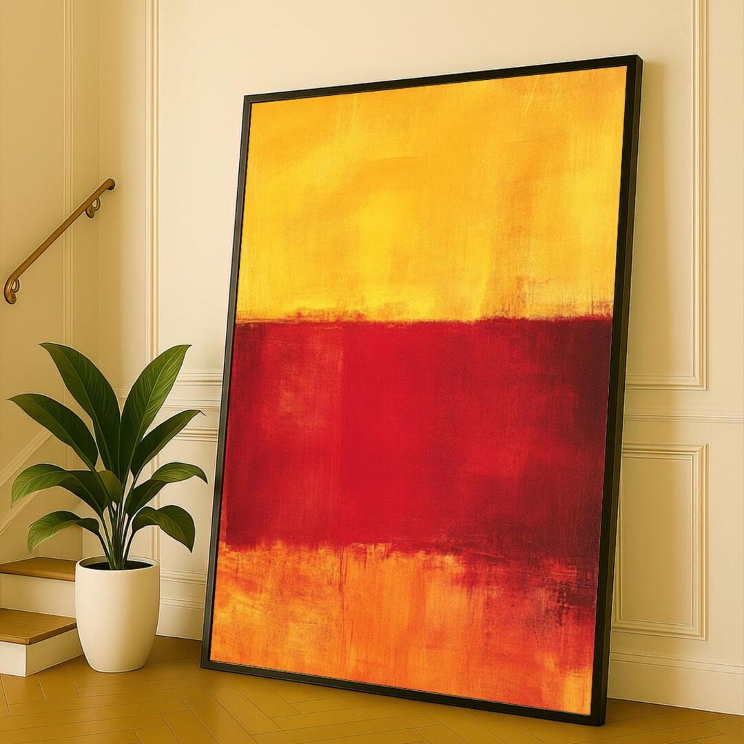 Mark Rothko Red and Yellow Color Field Painting Canvas - Etsy