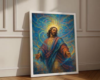 Radiant Jesus Canvas Print | Inspirational Art, Divine Light