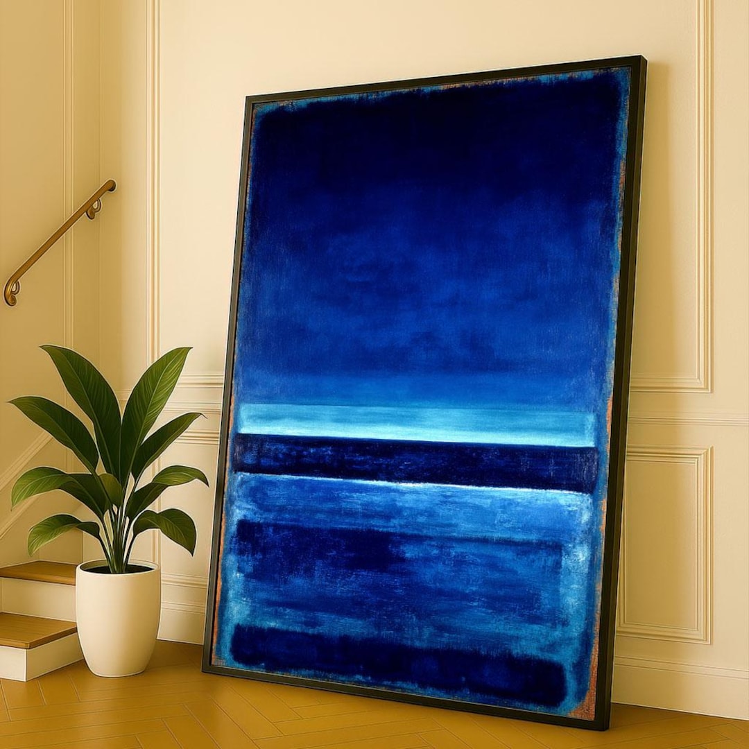 Mark Rothko Deep Color Fields Mark Rothko Blue Color Field Canvas Deep and Bright Blue Tones Abstract ...