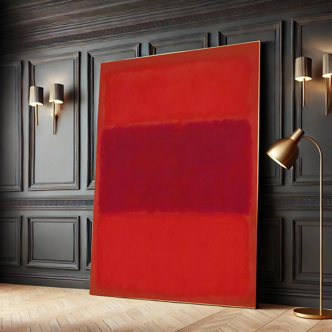 Red Abstract Canvas Wall Art Print – Rothko Inspired Modern Minimalist ...