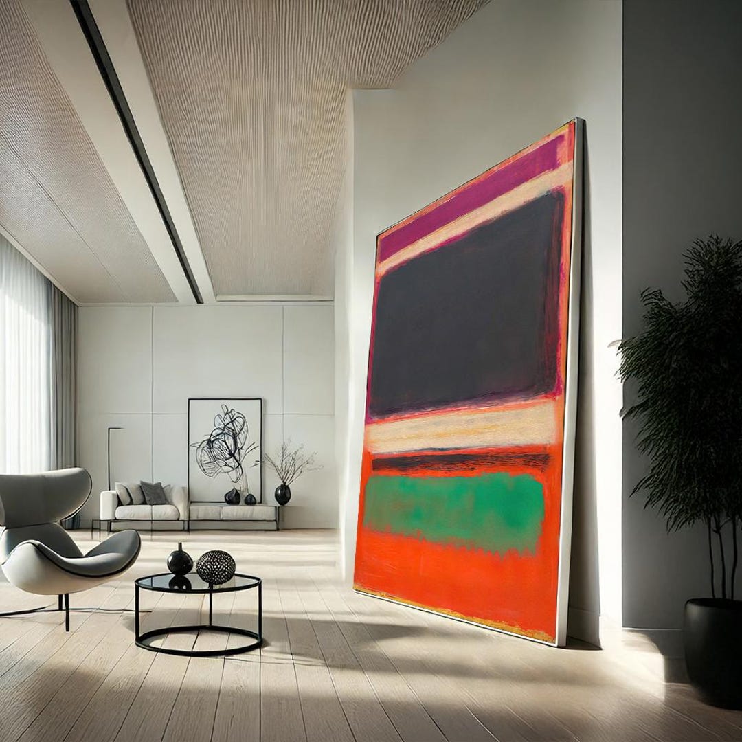 Visual Reference: Rothko Style Abstract Canvas Print Bold Modern Wall Art
