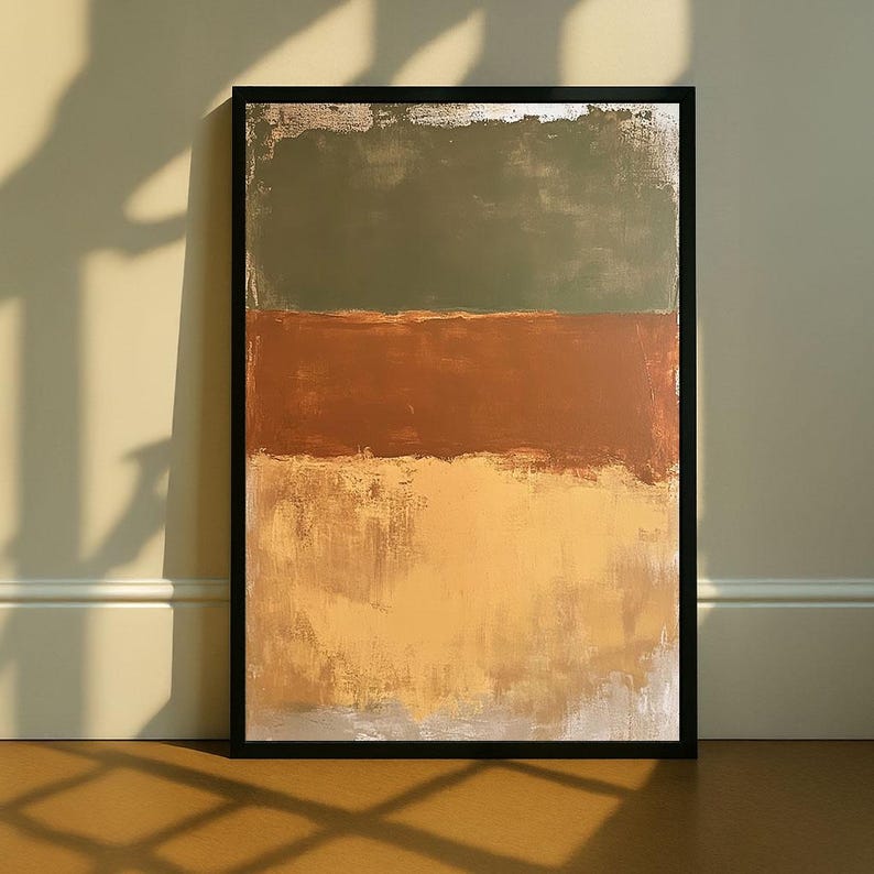 Rothko Inspired Color Field Painting: Green, Brown Canvas Art - Etsy