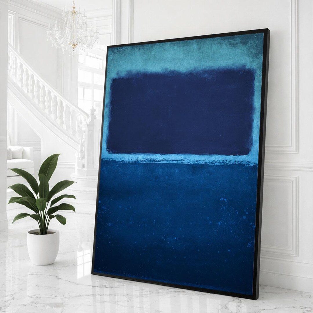 Mark Rothko Deep Patina Blue Transformative Teal Canvas Ocean Serenity ...