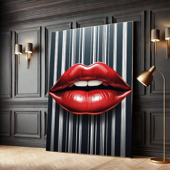 大きな個性的唇の壁掛けオブジェ 大きな個性的唇の壁掛けオブジェ
