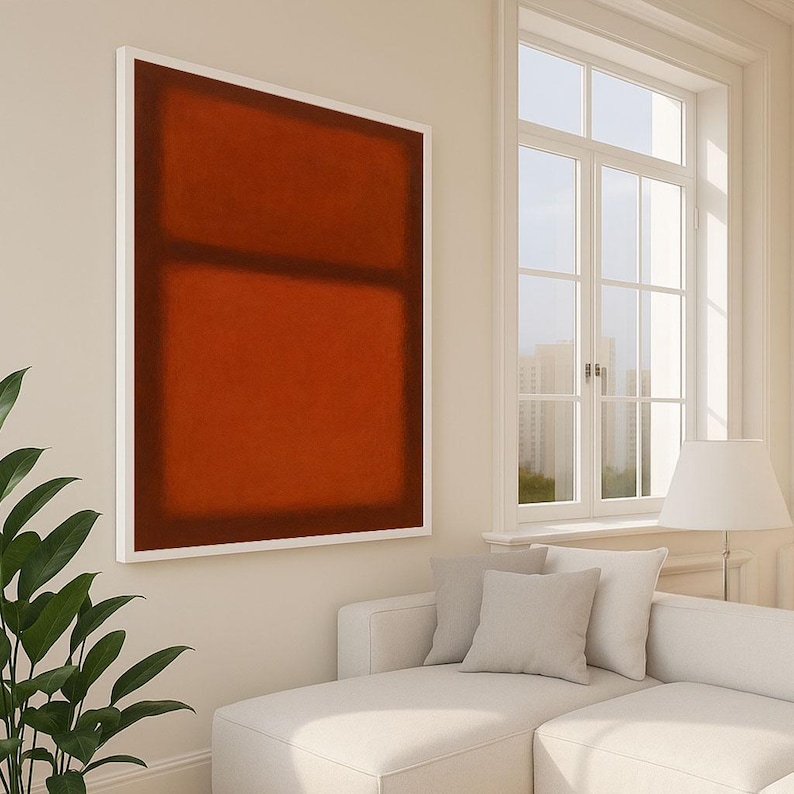 Mark Rothko Red Brown Canvas Print, Modern Color Field Art - Etsy