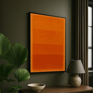 Mark Rothko Orange Canvas, Abstract Color Field Art, Modern Minimalist Print, Canvas Wall Art Print, Ready to Hang, Bold Home Decor