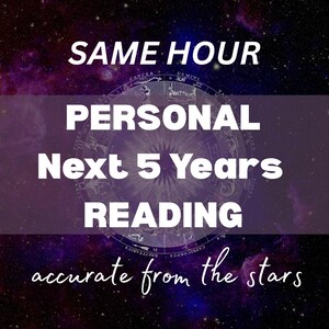 同じ時間で今後5年間の占星術をパーソナライズして詳細に読みます