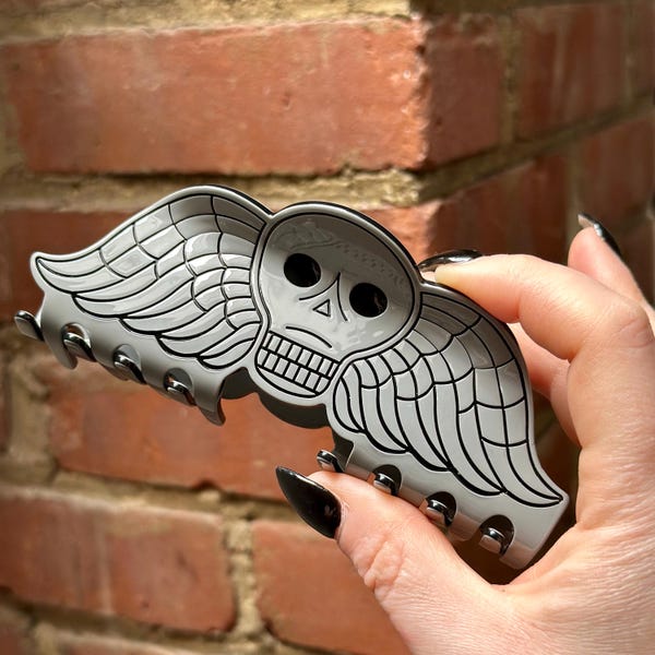 LARGE Death’s Head Hair Clip