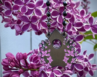 The Full Mourning Necklace, lilac, planchette, mourning