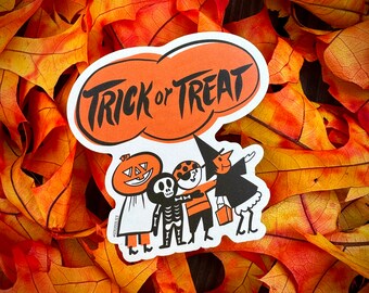 Vintage Trick or Treaters Sticker