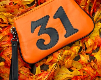 31 Wristlet, Halloween Wristlet, Leather Wristlet