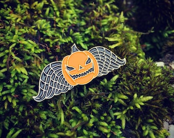 Jackolantern Deathshead Pin, Jackolantern Pin, Memento Mori
