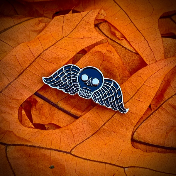 Deaths Head Pin, Memento Mori Pin, Enamel Pin