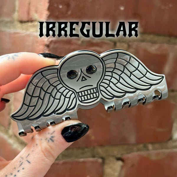 IRREGULAR Regular/Small Death’s Head Hair Claw Clip