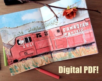 Digital Download - Sketchbook for a Road Trip Art Booklet