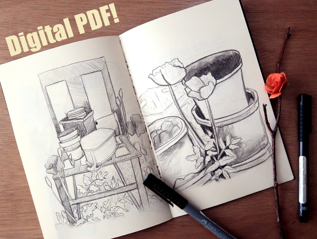 Artist Gifts Large Sketchbook Set of A4 Sketch Pad Sketchbook With Pencils  Sketchbook Cover for Drawing Kit Artist Journal Cover 