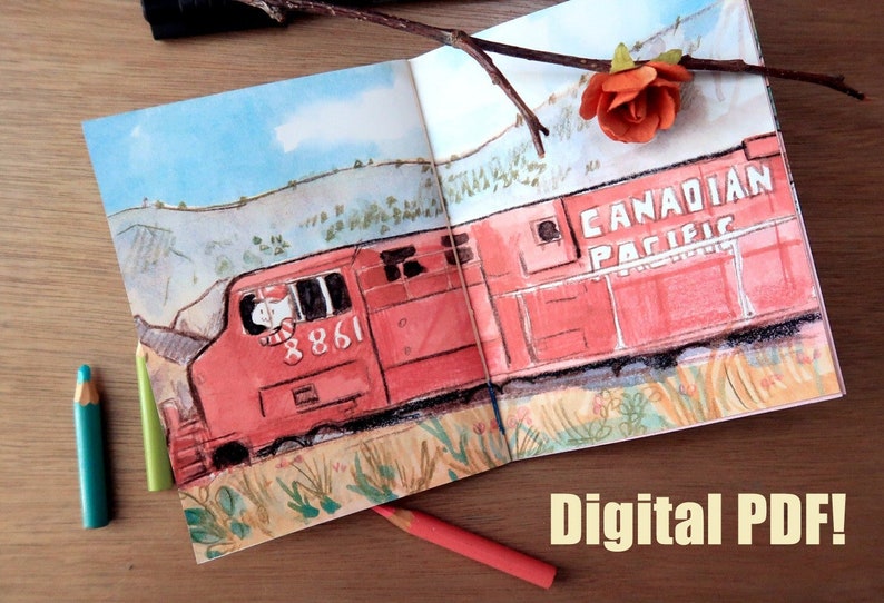 Digital Download Sketchbook for a Road Trip Art Booklet image 1