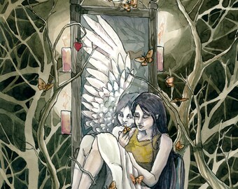 Original Watercolour Painting - Black Sun redux