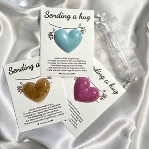 Handmade Epoxy Resin Pocket Hugs Hearts – Eco friendly, Colours: glitter, sand, blue, pink, white, gold, green, orange – Small gifts for her