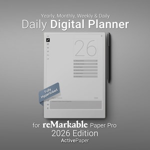 Planificador digital diario para profesionales del papel destacados