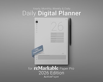 Daily Digital Planner for Remarkable Paper Pro