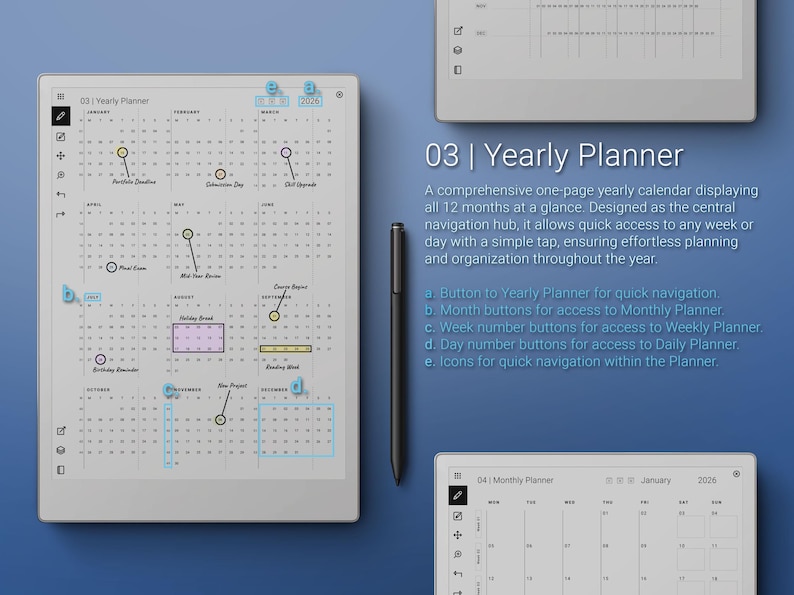 Daily Digital Planner for Remarkable Paper Pro - Etsy
