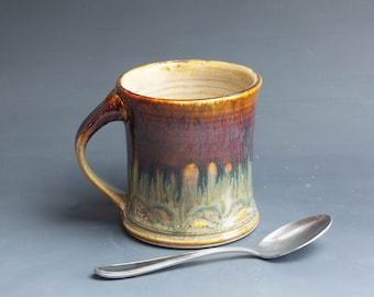 Pottery mug ceramic coffee mug stoneware tea cup approx. 14 oz 7794