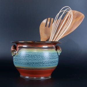 Pottery kitchen utensil holder ceramic kitchen spoon jar 8168