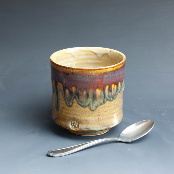 Pottery tea cup ceramic tea bowl pottery tea mug stoneware yunomi approx. 18 0z 7829