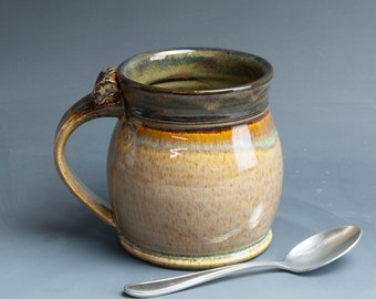 XL pottery mug ceramic coffee or tea mug, Pottery beer mug approx. 24 oz 7818
