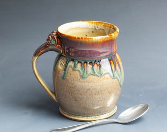 XL pottery mug ceramic coffee or tea mug, Pottery beer mug approx. 26 oz 7826