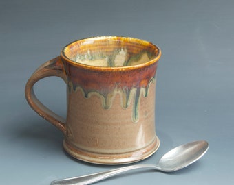 Pottery mug ceramic coffee mug stoneware tea cup approx. 15 oz 7491