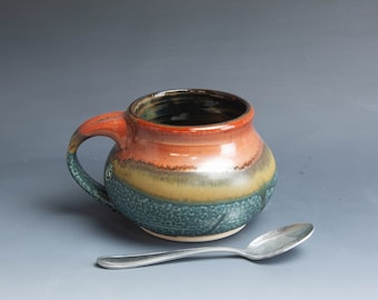 20% Discount - Pottery Ice Cream Bowl soup Mug,, Ceramic Chili Mug, Stoneware Cereal bowl 23 oz 7614