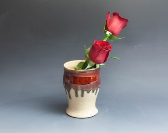 30% Discount - Handmade pottery Bud Vase Ceramic tumbler 7620