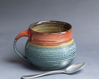 Pottery ice cream bowl soup mug,, ceramic chili mug, stoneware cereal bowl approx. 24 oz 7803