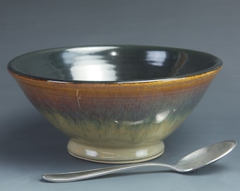 Handmade pottery ramen bowl, soup bowl, ceramic chili bowl, stoneware cereal bowl, rice or ice cream bowl  22 oz 7518