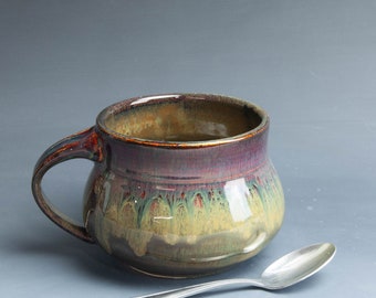 XL Pottery soup mug, ice cream bowl, ceramic chili mug, stoneware cereal bowl approx. approx. 26 oz 7797