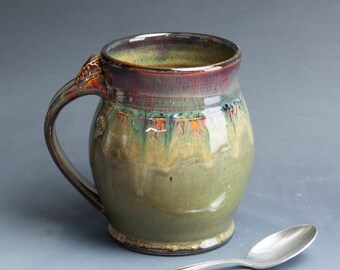 XL pottery mug ceramic coffee or tea mug, Pottery beer mug approx. 28 oz 7828