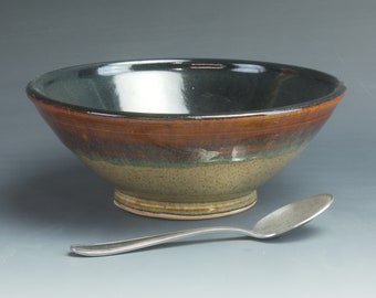 Handmade pottery ramen bowl, soup bowl, ceramic chili bowl, stoneware cereal bowl, rice or ice cream bowl  30 oz 7515